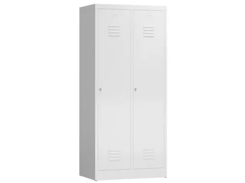 garderobekast 1800x800x500mm 2vak klink sokkel romp RAL9003