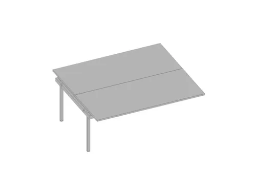 aanbouwtafel,i.h.v.,v. benchtafel m. 4-voet,HxBxD 680-760x1800x1600mm