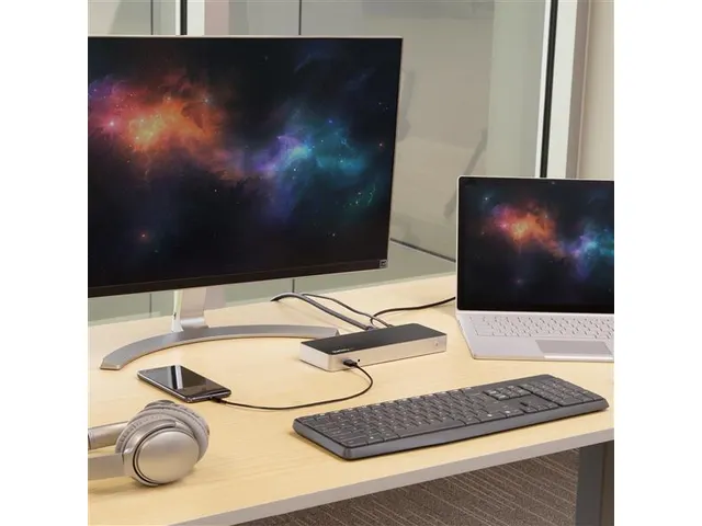 Dual-Monitor Usb-C Docking Station Met Mst 5X Usb 3.0 Poorten