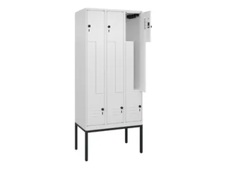 Z-garderobekast,HxBxD 2120x900x500mm,vak B 150/300mm,draaigrendel - 2