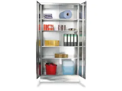 RVS universele kast,HxBxD 1950x1000x500mm,4xRVS legbord,cil.-slot