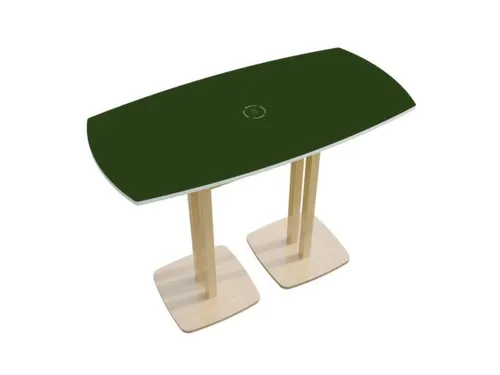 Tonvormige statafel Woody 110x114x75cm Groen Natuur 2 schotelvoeten