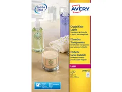Crystal Clear etiket Avery L7782-25 63.5x38.1mm Transparant 525 stuks