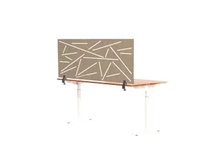 Akoestisch Bureaupaneel met patroon uitsnede 60x160cm Zand - 2