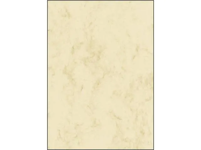Designpapier Sigel A4 200grs pak a 25 vel marmer beige