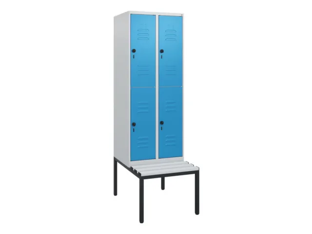 Dubbeldekse dekenkist,HxBxD 1950x600x815mm,2x2vak.,vak B 300mm