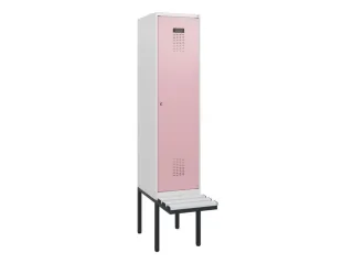 locker met bank,HxBxD 1950x400x815mm,1vak,vak B 400mm,cilinderslot - 2
