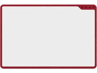 PLAYROOM Playboard draagbaar whiteboard S 75x50cm Rood - 1