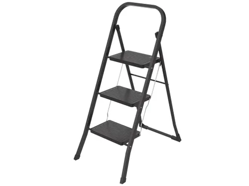Huishoudtrap Metaal SL300 zwart 3 Treden