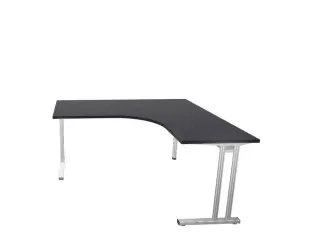 bureau in vrije vorm,HxBxD 740x1600x1600mm,vrije vorm,CC-zwart - 3