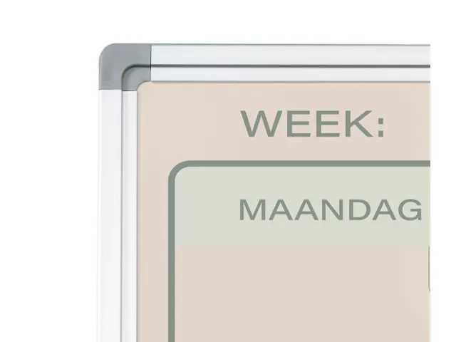 Weekplanner Elegance Nederlands softline profiel 8mm 90x120cm aluframe