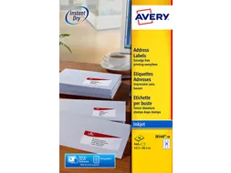 Adresetiket Avery J8160-25 63.5x38.1mm Inkjet Wit 525 stuks