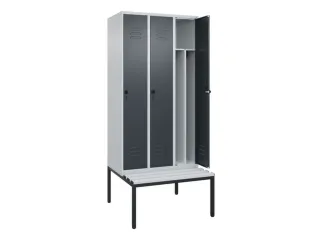 locker voor scheiding van kleding,HxBxD 2120x900x815mm,3vak - 2