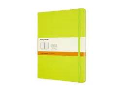 Notitieboek Moleskine XL 190x250mm lijn hard cover lemon green