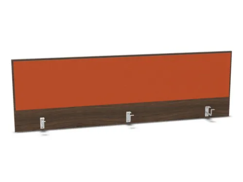 opzetpaneel bureau aanbouw achter NV bruin hickory oranje 1800mm