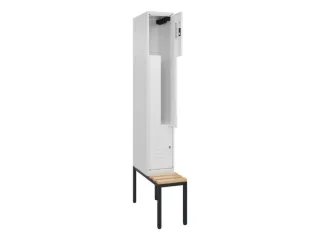 Z-garderobekast,HxBxD 2120x300x815mm,2vak,vak B 300mm,cil.-slot - 2