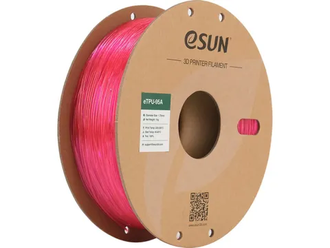 3D Printer Filament eTPU-95A eSun 1,75mm Transparant Roze 1kg