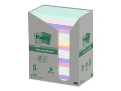 Memoblok 3M Post-it 655 76x127mm recycled rainbow pastel 16 Stuks