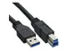 Kabel Inline USB-A USB-B 3.0 M 1.5 meter zwart