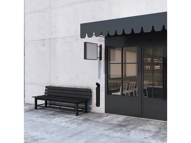 Wandasbak RVS AT200 Zwart