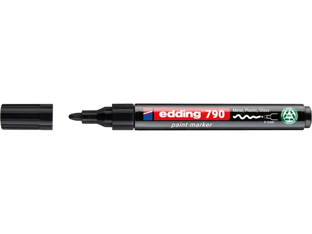 Paintmarker edding 790 PCR op alcoholbasis 2-3mm zwart