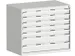 ladekast HxBxD 900x1050x650mm 7laden RAL7035 front RAL7035