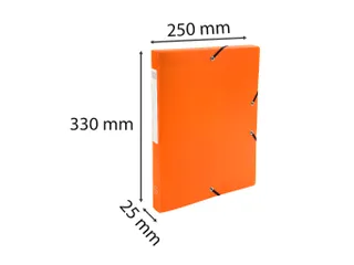 Klasseerdoos PP rug 25mm A4 oranje - 10