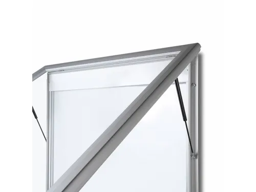 Outdoor mededelingenbord 21x A4 met logopaneel LED verlicht
