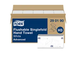 Tork 290190 H3 oplosbare Handdoek Advanced ZigZag 2-laags Wit 15x250v