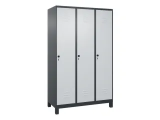 locker,HxBxD 1950x1200x500mm,3vak,vak B 400mm,draaigrendel,voeten - 1