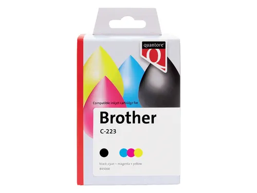 Inktcartridge Quantore alternatief tbv Brother LC-223 zwart+3 kleuren