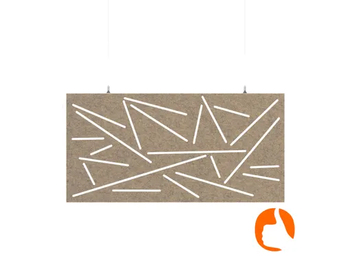 Akoestisch plafondpaneel met patroon uitsnede 60x120cm Zand