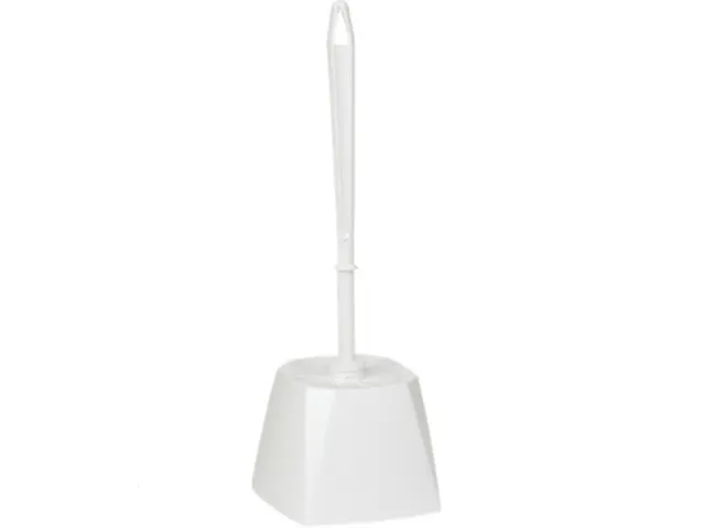 Vikan Classic toiletborstel met vierkante houder wit medium vezels 400