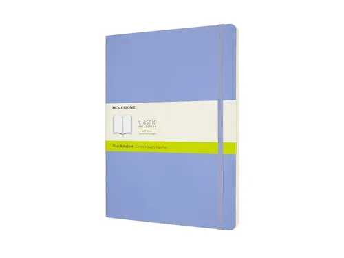 Notitieboek Moleskine XL 190x250mm blanco soft cover hydrangea blue