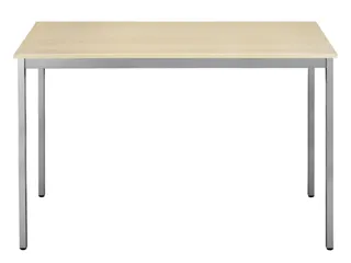 Tafel Vierkant 120x80 Cm Rechthoekig Frame Aluminium Blad Esdoorn - 1
