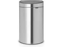 Touch Bin New Recycle Afvalbak 23+10 Liter Mat Staal