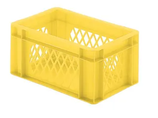 Euronorm-Stapelbak 5.5l Hxlxb 145x300x200mm Wanden Open Geel - 1