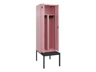 PBM-locker met bank,HxBxD 2120x600x815mm,2vak,vak B 300mm - 1