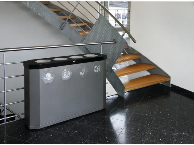 station de tri sélectif,3x45l,HxlxP 830x950x355mm,3ouverture(s)