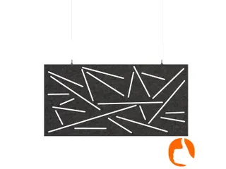 Akoestisch plafondpaneel met patroon uitsnede 60x120cm Zwart - 1
