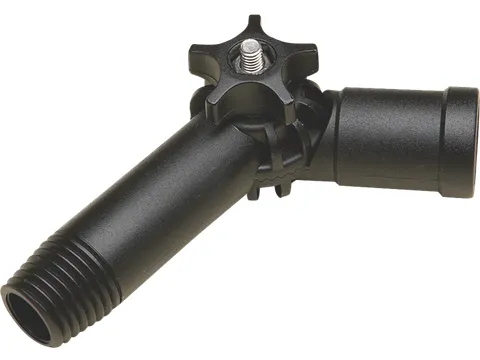 2998-9 Hoekadapter, Zwart, Elleboogverbinding Met Schroefdraad