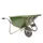 aluminium kruiwagen,160l,HxBxD 800x715x1630mm,PP-bak,groen,aluminium