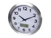 Aluminium Wandklok Lcd-display Thermometer Hygrometer & Weer 35.5cm