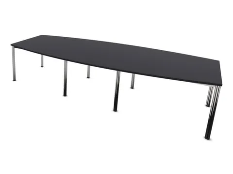 vergadertafel,HxBxD 740x3200x1400mm,vatvormig,CC-zwart