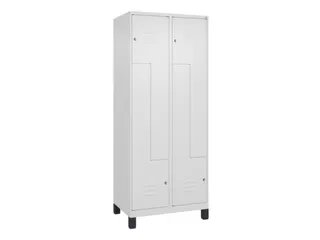 Z-garderobekast,HxBxD 1950x800x500mm,vak B 200/400mm,cil.-slot,voeten - 1