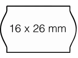 Prijsetiket 16x26mm Open-Data S14/Sato Judo afneembaar wit