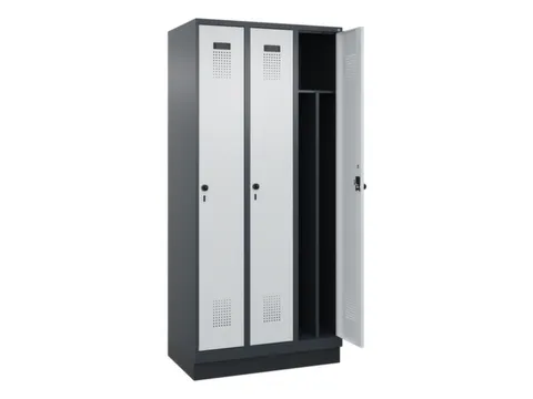 locker voor scheiding van kleding,HxBxD 1950x900x500mm,3vak