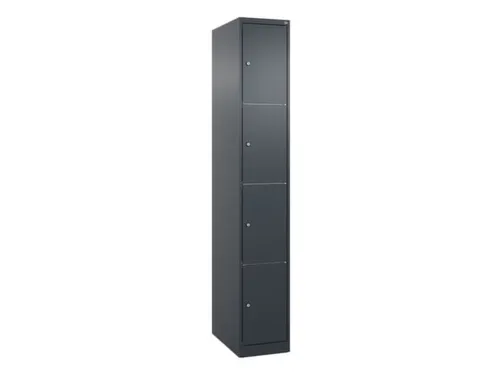 lockerkast,HxBxD 1850x300x500mm,1x4vakken,vak B 300mm,cil.-slot