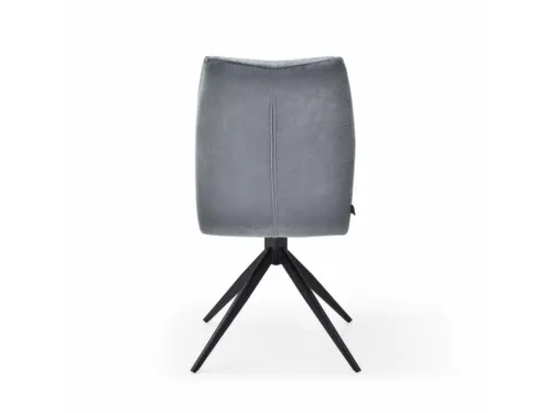 Bezoekersstoel,Stervoetonderstel Ronde Buis Zwart,Zitting Stof Slate