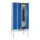 locker met bank,HxBxD 2150x900x500mm,3vak,RAL7035,front RAL5010